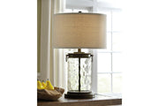 Tailynn Clear/Bronze Finish Table Lamp - Lara FurnitureTable Lamp