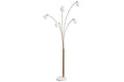 Taliya Champagne/White Arc Lamp - Gate FurnitureFloor Lamps