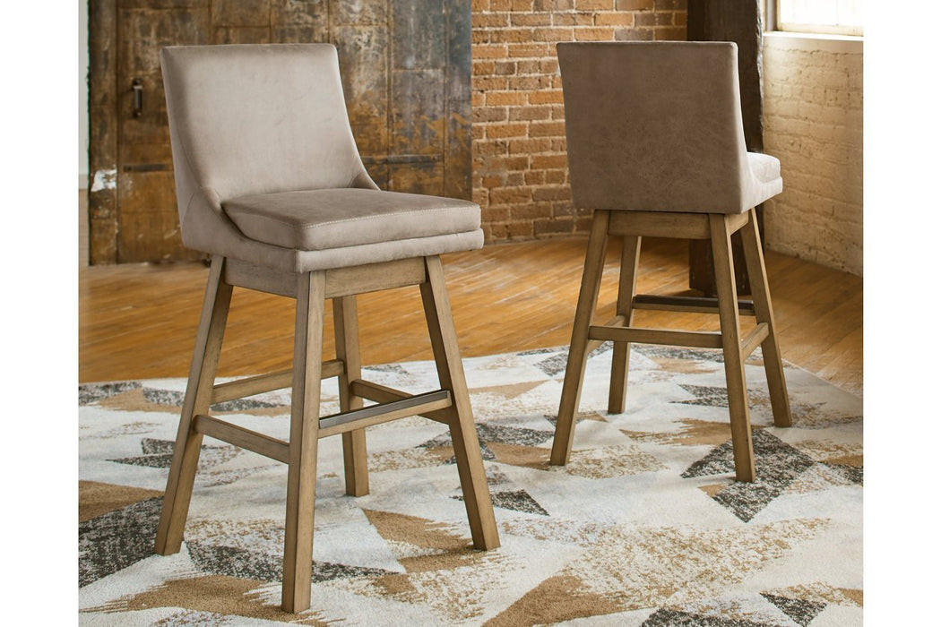 Tallenger Beige Bar Height Bar Stool (Set of 2) - Gate FurnitureBarstool