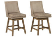 Tallenger Beige Counter Height Bar Stool (Set of 2) - Gate FurnitureBarstool