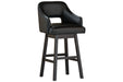 Tallenger Black/Dark Brown Bar Height Bar Stool (Set of 2) - Gate FurnitureBarstool