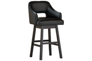 Tallenger Black/Dark Brown Bar Height Bar Stool (Set of 2) - Lara FurnitureBarstool