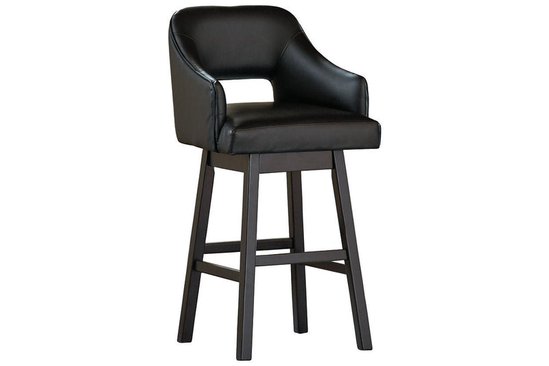 Tallenger Black/Dark Brown Bar Height Bar Stool (Set of 2) - Lara FurnitureBarstool