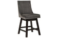 Tallenger Dark Gray Counter Height Bar Stool (Set of 2) - Gate FurnitureBarstool