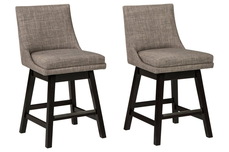 Tallenger Light Gray Counter Height Bar Stool (Set of 2) - Gate FurnitureBarstool