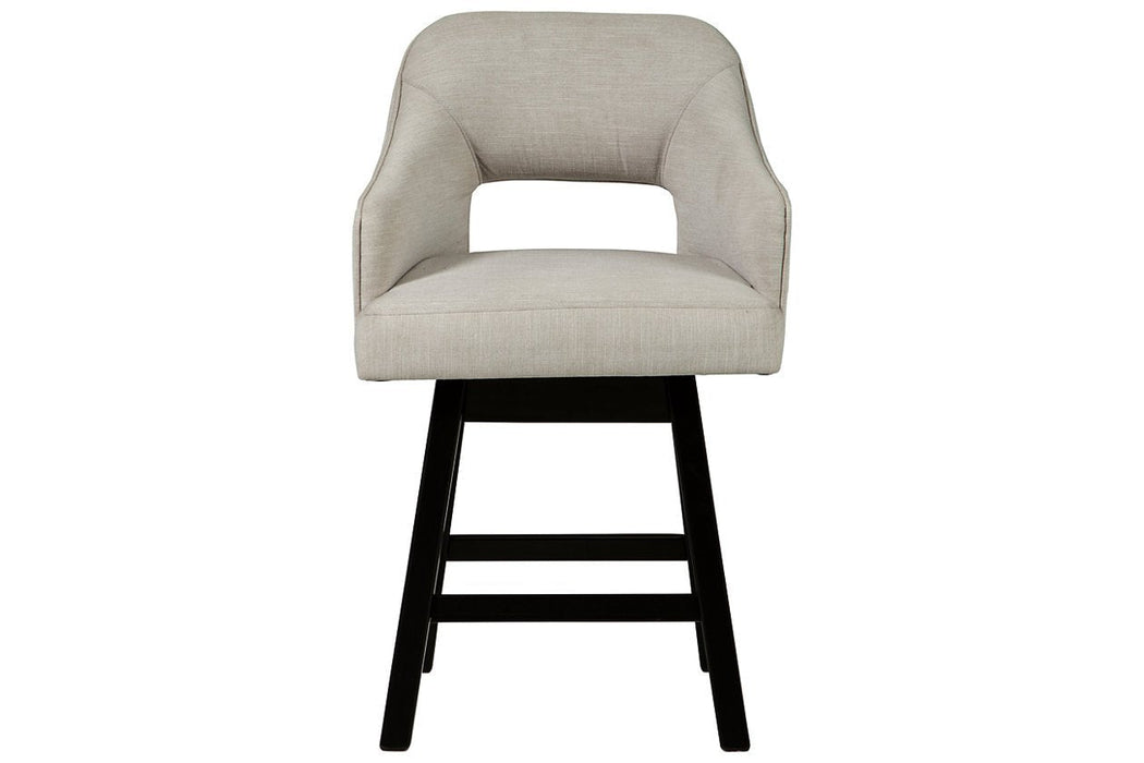 Tallenger White/Dark Brown Counter Height Bar Stool (Set of 2) - Gate FurnitureBarstool