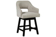 Tallenger White/Dark Brown Counter Height Bar Stool (Set of 2) - Gate FurnitureBarstool