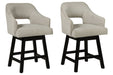 Tallenger White/Dark Brown Counter Height Bar Stool (Set of 2) - Gate FurnitureBarstool