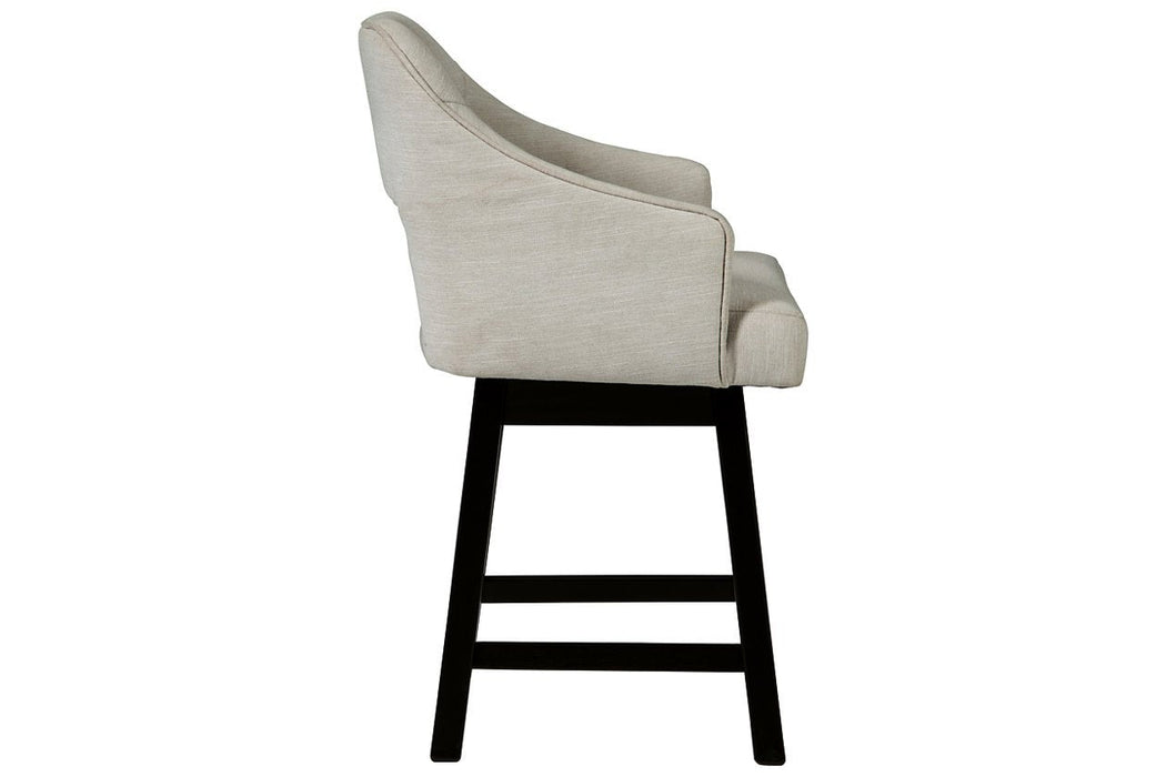 Tallenger White/Dark Brown Counter Height Bar Stool (Set of 2) - Gate FurnitureBarstool