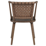 Tallis Woven Leatherette Back Dining Side Chair Brown (Set of 2) - 190242