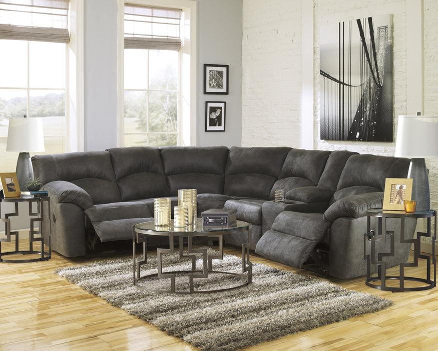 Tambo Pewter Reclining Sectional - Gate FurnitureSectional