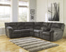 Tambo Pewter Reclining Sectional - Gate FurnitureSectional