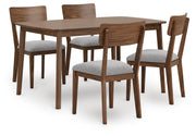 Tameride Brown Dining Table and 4 Chairs (Set of 5) - PCD609-225