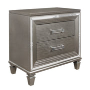 Tamsin Silver/Gray Metallic LED Upholstered Storage Platform Bedroom Set - Lara FurnitureBedroom Set