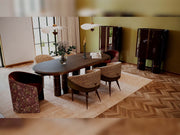 Tamzara Diningroom (Consol With Mirror & Dining Table & 2 Lux Dining Chair & 2 Dining Chair) - 200-GAB-TAM-DT-SET