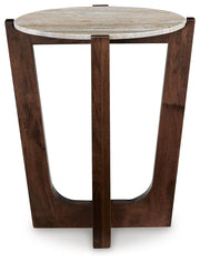 Tanidore Coffee Table with 2 End Tables in Warm Brown - PKG020848