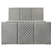 Tara 61-inch Upholstered Eastern King Panel TV Bed Grey - 315994KE