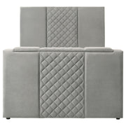 Tara 61-inch Upholstered Queen Panel TV Bed Grey - 315994Q
