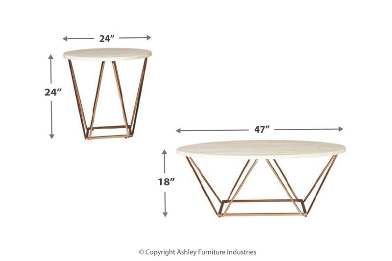 Tarica Two - tone Table (Set of 3) - Lara FurnitureOccasional Table Set