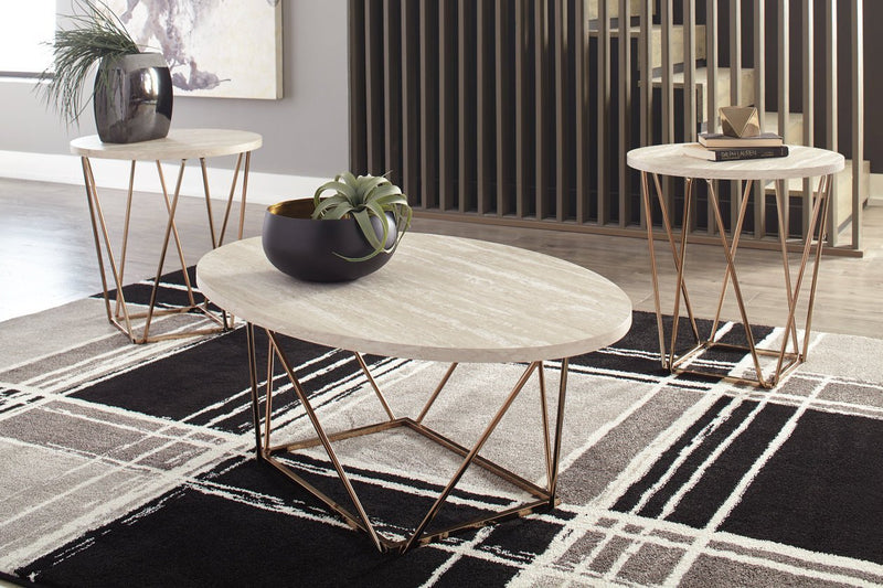 Tarica Two - tone Table (Set of 3) - Lara FurnitureOccasional Table Set