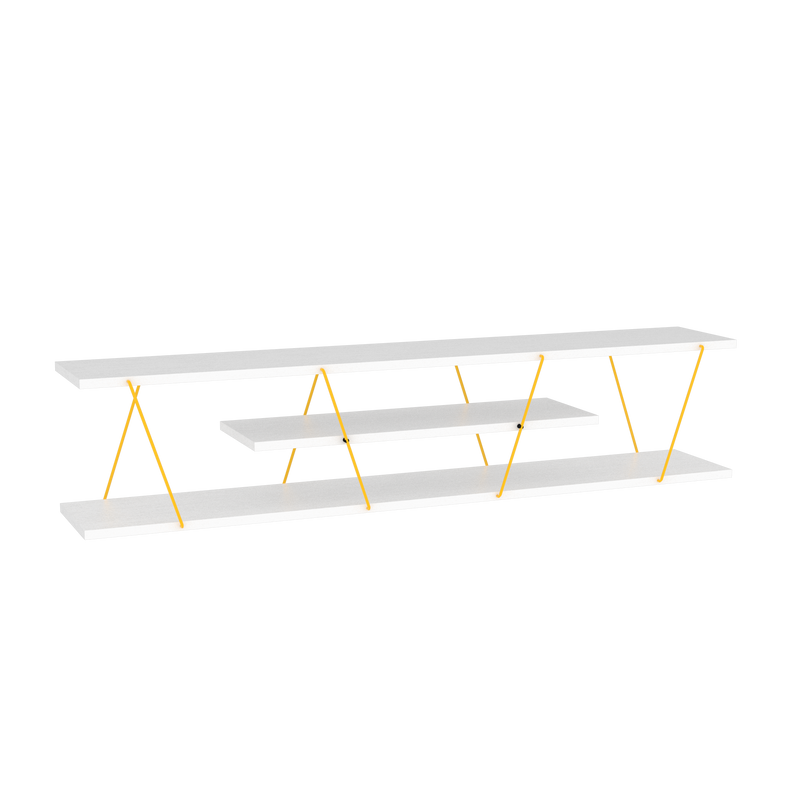Tars Tv Stand in Walnut-Chrome - 720-TAR-TV-RF160102