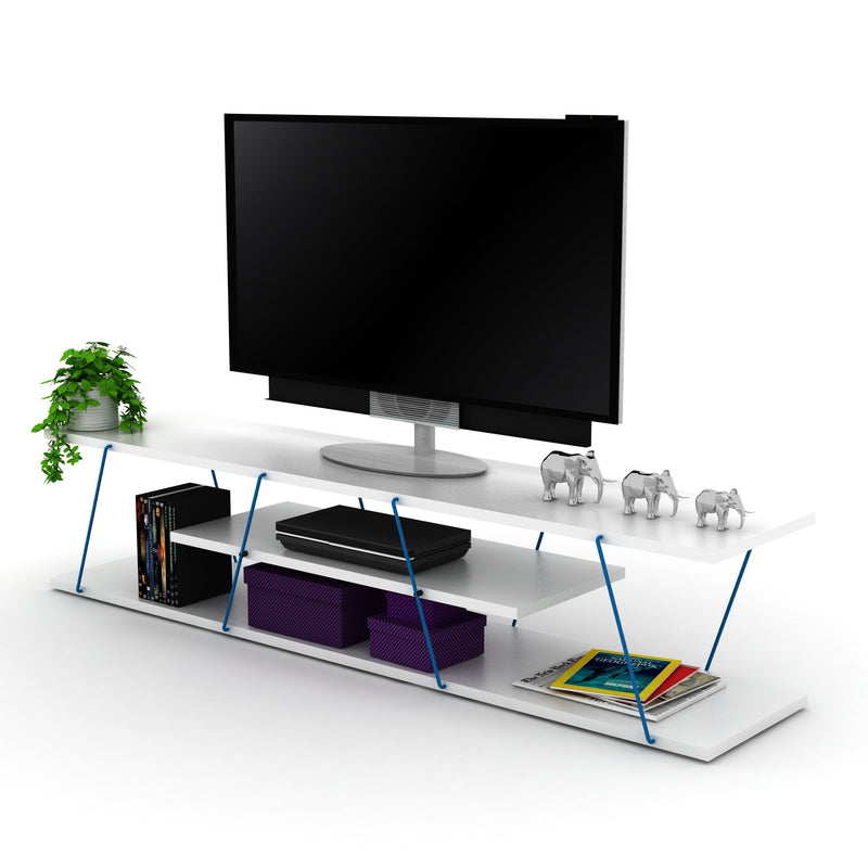 Tars Tv Stand in Walnut-Yellow - 720-TAR-TV-RF160101