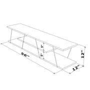 Tars Tv Stand in Walnut-Yellow - 720-TAR-TV-RF160101