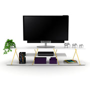 Tars Tv Stand in White-Blue - 720-TAR-TV-RF160105