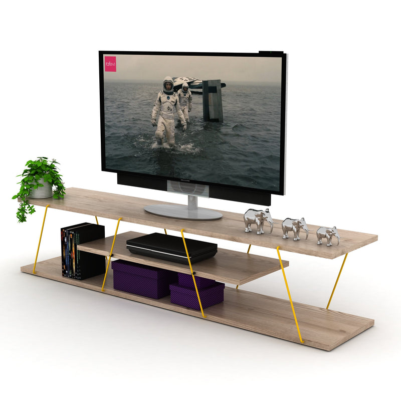 Tars Tv Stand in White-Blue - 720-TAR-TV-RF160105