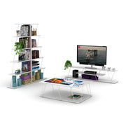 Tars Tv Stand in White-Blue - 720-TAR-TV-RF160105