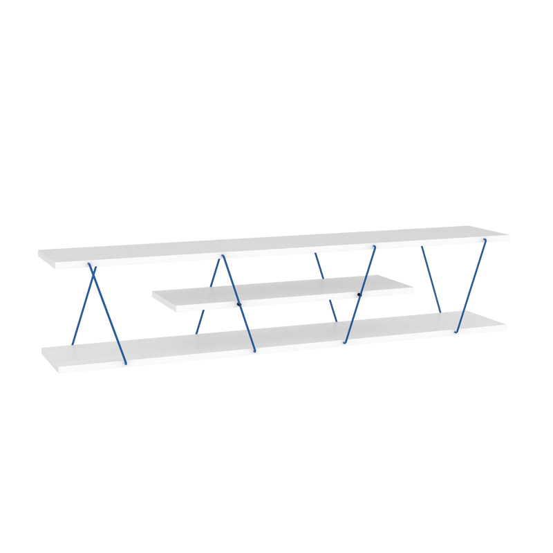 Tars Tv Stand in White-Yellow - 720-TAR-TV-RF160104