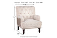 Tartonelle Ivory/Taupe Accent Chair - Gate FurnitureAccent Chair