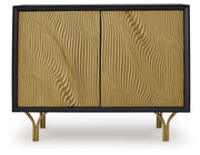 Tayner Black/Gold Finish Accent Cabinet - A4000654