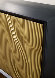 Tayner Black/Gold Finish Accent Cabinet - A4000654