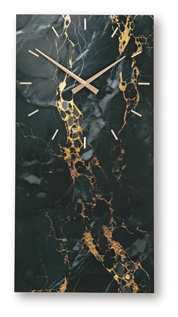 Teague Black/Gold Finish Wall Clock - A8010430