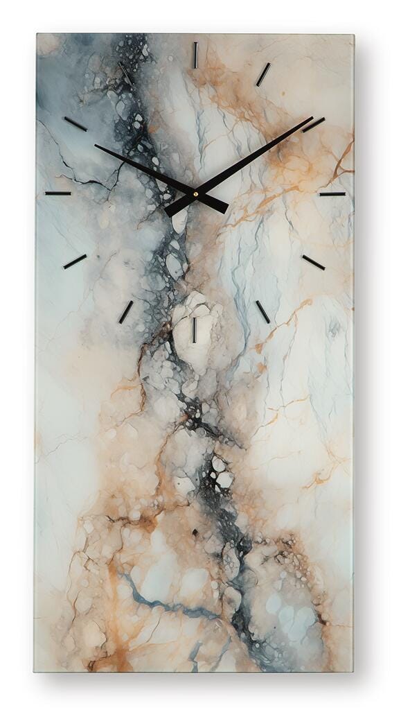 Teague Brown/Gray/Ivory Wall Clock - A8010432