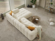 Teddy Sectional Sofa Cream in Cream - 105-TED-IST01-3L