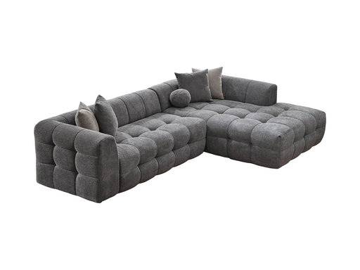 Teddy Sectional Sofa Grey in Grey - 105-TED-IST08-3L