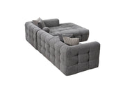 Teddy Sectional Sofa Grey in Grey - 105-TED-IST08-3L