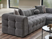 Teddy Sectional Sofa Grey in Grey - 105-TED-IST08-3L
