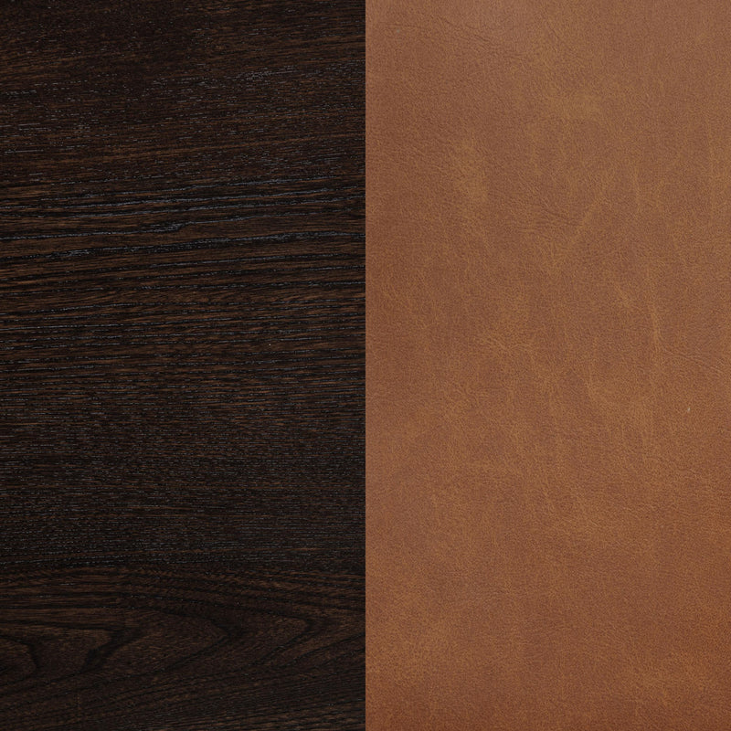 Tegan Faux Leather Upholstered Dining Side Chair Cognac (Set of 2) - 107072