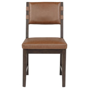 Tegan Faux Leather Upholstered Dining Side Chair Cognac (Set of 2) - 107072