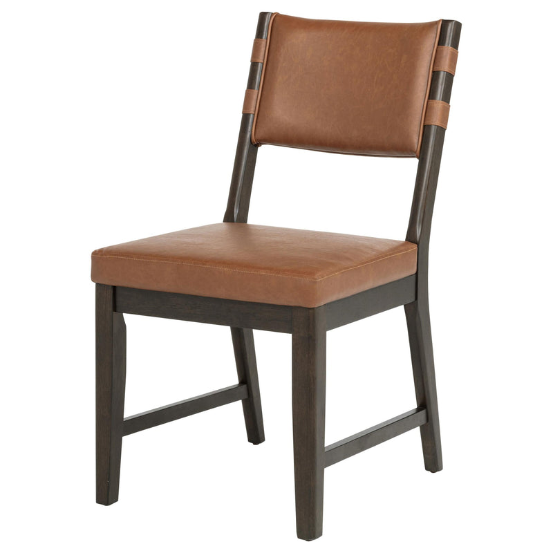 Tegan Faux Leather Upholstered Dining Side Chair Cognac (Set of 2) - 107072
