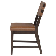 Tegan Faux Leather Upholstered Dining Side Chair Cognac (Set of 2) - 107072
