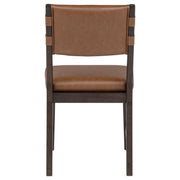 Tegan Faux Leather Upholstered Dining Side Chair Cognac (Set of 2) - 107072