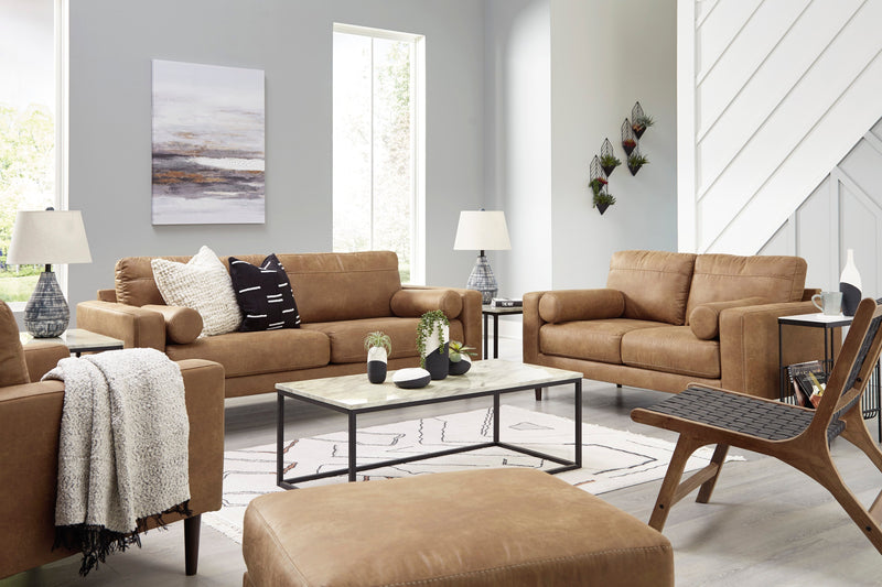 Telora Caramel Living Room Set - Lara FurnitureLiving Room Set
