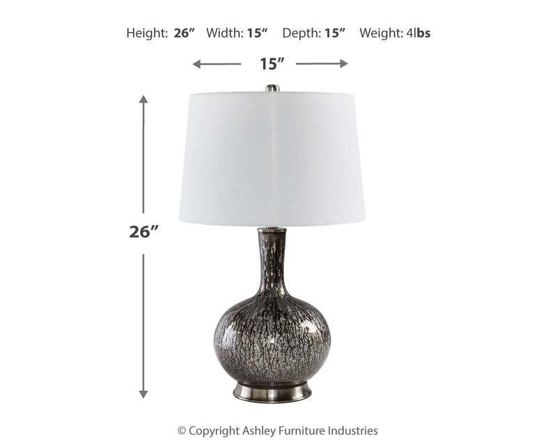 Tenslow 2-Piece Table Lamp Set in Antique Black - PKG015584