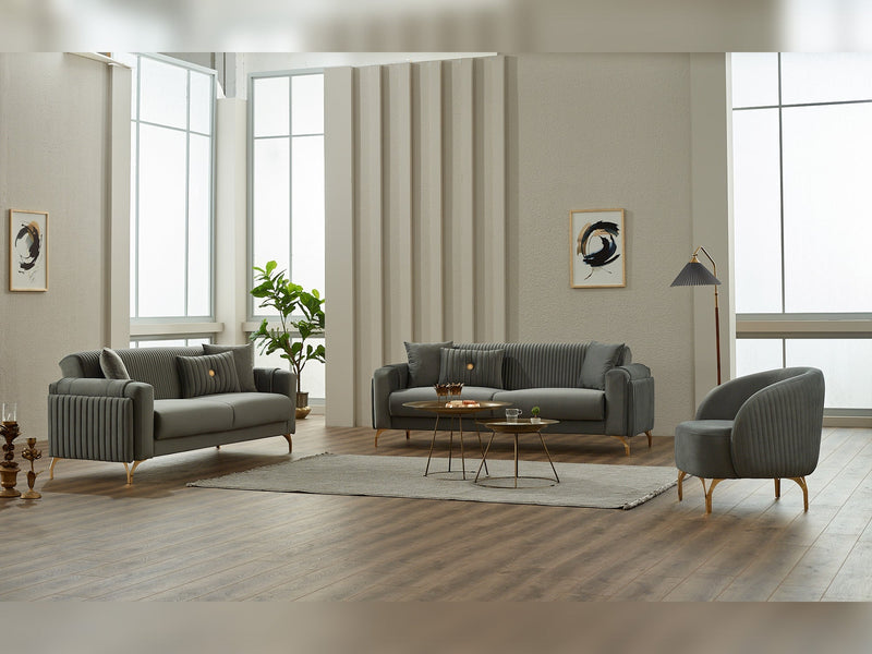 Terra Convertible Loveseat in Grey - 200-SIM-TER-ANKA152-2
