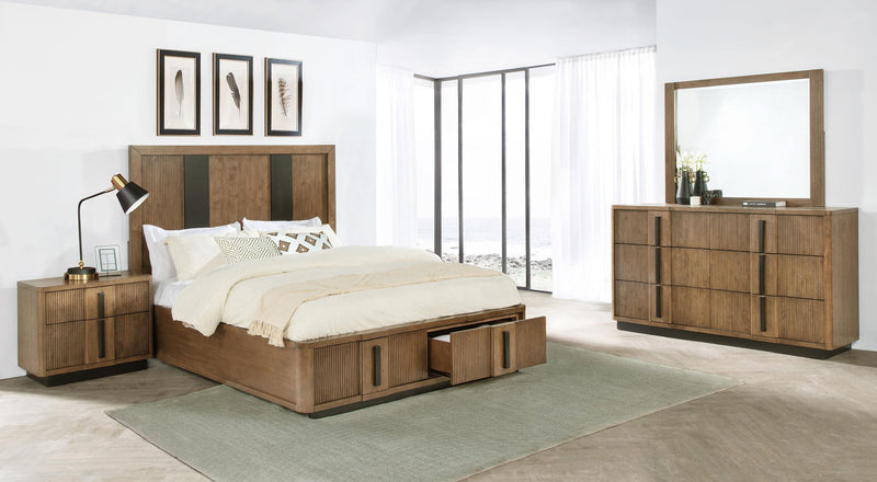 Terrace 4-piece Eastern King Bedroom Set Ash Brown - 224900KE-S4
