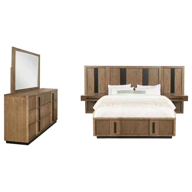 Terrace 5-piece California King Panel Bedroom Set Ash Brown - 224900KW-S5P